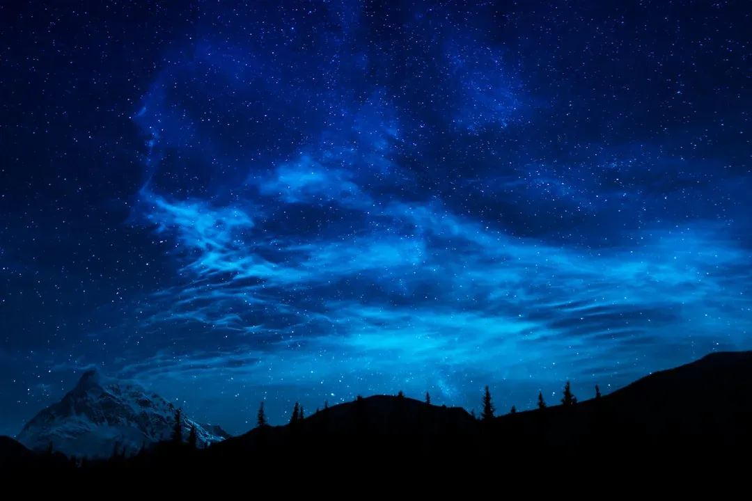 a starry night sky with constellations visible in the darkness
